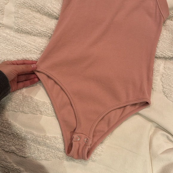High Neck Racerback Ribbed Bodysuit - Picture 3 of 4